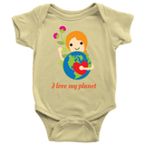 I Love My Planet Baby Earth Day Bodysuit Apparel