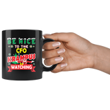 Funny CFO Christmas Gift Black Coffee Mug