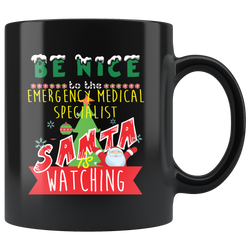 Funny Emergency Medical Specialist Christmas Gift Black Coffee Mug