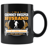 Chimney Sweeper Husband Black Coffee Mug Gift