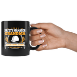 Safety Manager Grandma Black Coffee Mug Gift