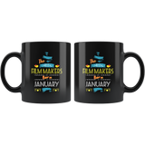 Best Film Makers are Born in January Gift Idea Black Coffee Mug
