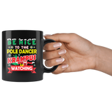Funny Pole Dancer Christmas Gift Black Coffee Mug