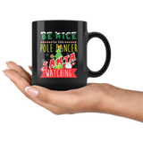 Funny Pole Dancer Christmas Gift Black Coffee Mug