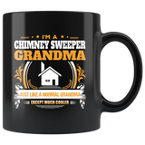 Chimney Sweeper Grandma Black Coffee Mug Gift