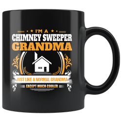 Chimney Sweeper Grandma Black Coffee Mug Gift