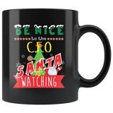 Funny CFO Christmas Gift Black Coffee Mug