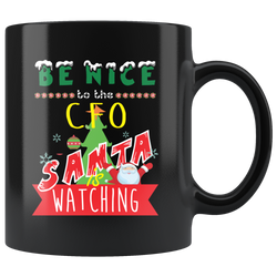 Funny CFO Christmas Gift Black Coffee Mug