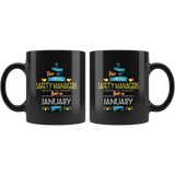 Best Safety Managers are Born in January Gift Idea Black Coffee Mug