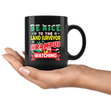 Funny Land Surveyor Christmas Gift Black Coffee Mug